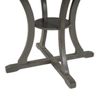 Ensemble de salle à manger rétro 5 pièces en bois avec 4 chaises et table ronde