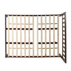 Plateforme de lit Queen en acacia style ferme moderne avec tête de lit à lattes