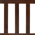 Plateforme de lit Queen en acacia style ferme moderne avec tête de lit à lattes