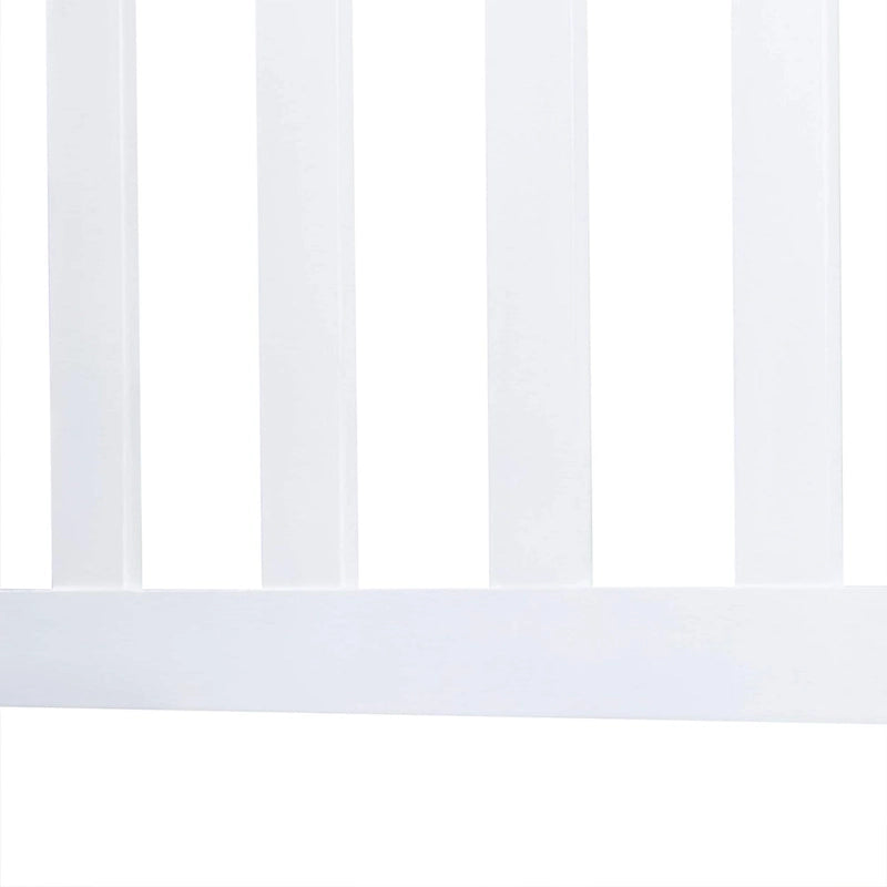 Plateforme de lit Queen en acacia style ferme moderne avec tête de lit à lattes