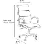 Chaise de bureau de direction haute Jamestown de Bush Business Furniture