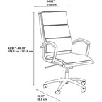 Chaise de bureau de direction haute Jamestown de Bush Business Furniture