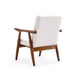 Lot de 2 fauteuils d'appoint modernes du milieu du siècle, en similicuir avec cadre en bois de hêtre