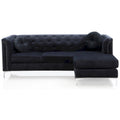 Canapé sectionnel moderne en velours capitonné avec méridienne, 83"L x 58"l x 31"H