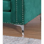 Canapé sectionnel moderne en velours capitonné avec méridienne, 83"L x 58"l x 31"H