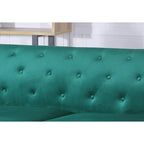 Canapé sectionnel moderne en velours capitonné avec méridienne, 83"L x 58"l x 31"H