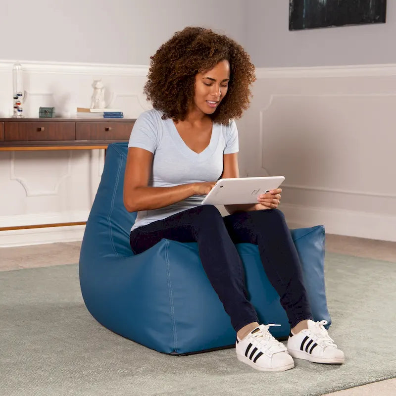 Grand fauteuil poire pour salle de classe avec revêtement en vinyle