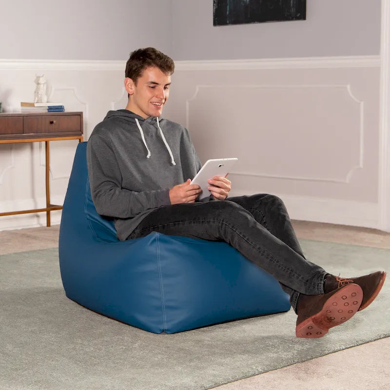 Grand fauteuil poire pour salle de classe avec revêtement en vinyle