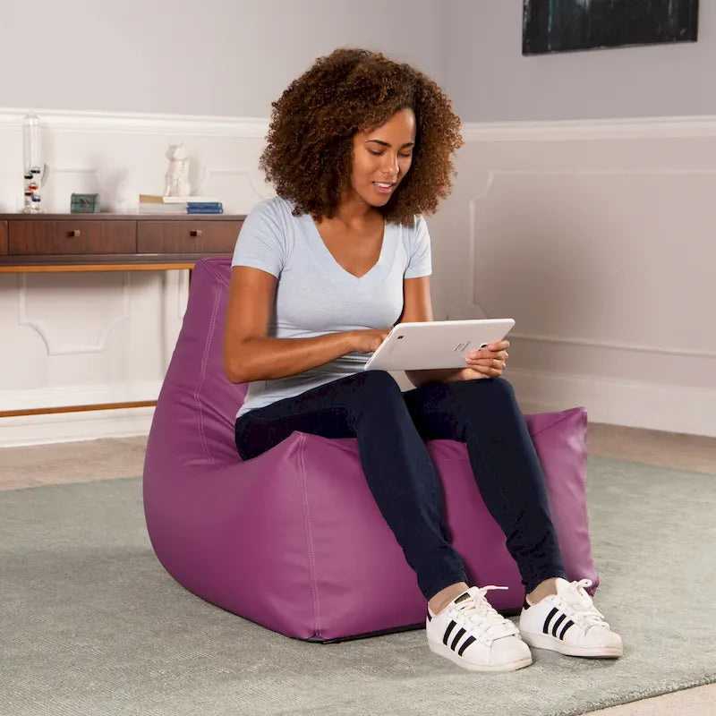Grand fauteuil poire pour salle de classe avec revêtement en vinyle