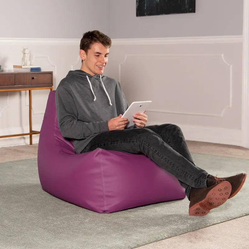 Grand fauteuil poire pour salle de classe avec revêtement en vinyle