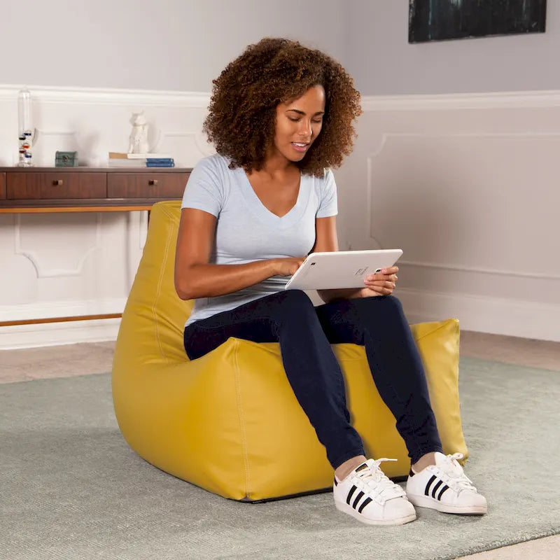 Grand fauteuil poire pour salle de classe avec revêtement en vinyle