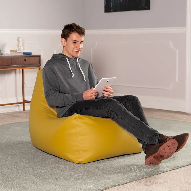 Grand fauteuil poire pour salle de classe avec revêtement en vinyle