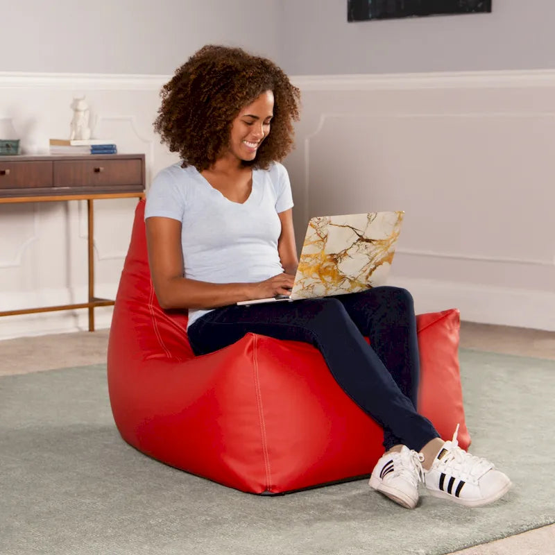 Grand fauteuil poire pour salle de classe avec revêtement en vinyle