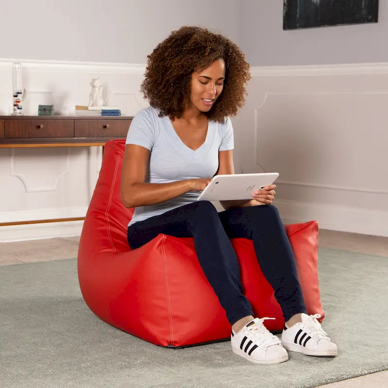 Grand fauteuil poire pour salle de classe avec revêtement en vinyle