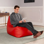 Grand fauteuil poire pour salle de classe avec revêtement en vinyle
