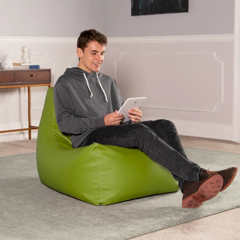 Grand fauteuil poire pour salle de classe avec revêtement en vinyle
