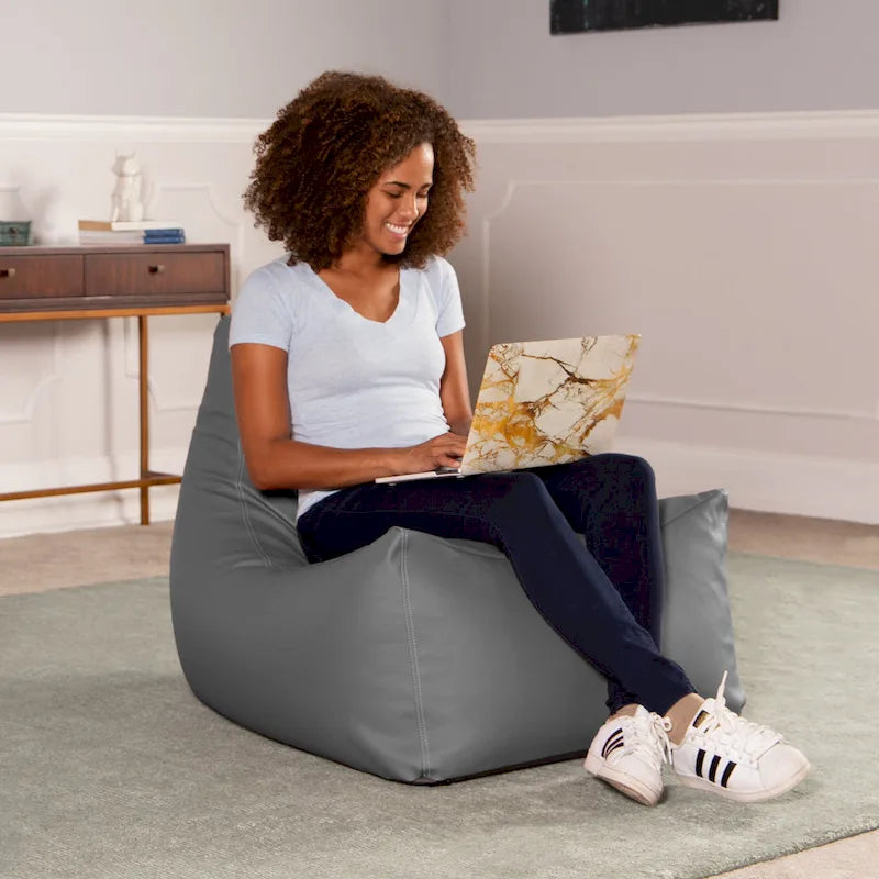 Grand fauteuil poire pour salle de classe avec revêtement en vinyle