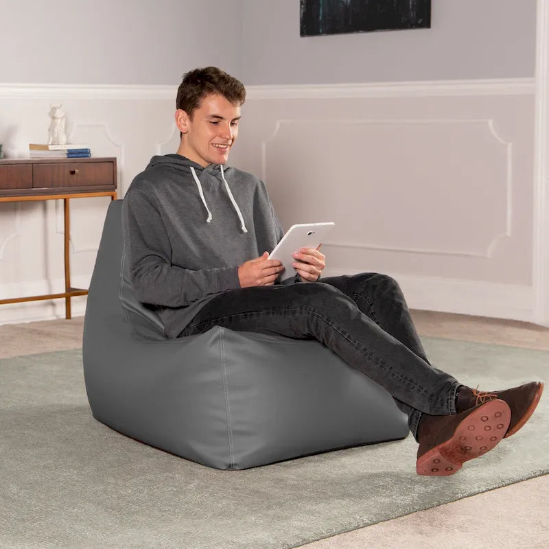Grand fauteuil poire pour salle de classe avec revêtement en vinyle
