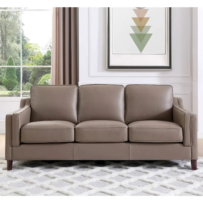 Canapé et fauteuil en cuir pleine fleur