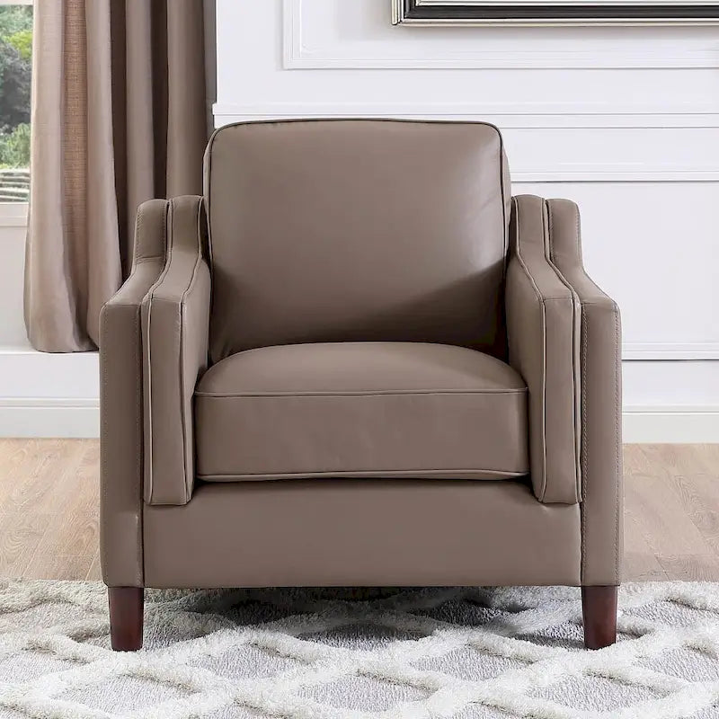 Canapé et fauteuil en cuir pleine fleur
