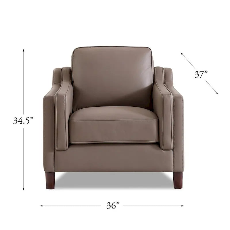 Canapé et fauteuil en cuir pleine fleur