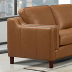 Canapé et fauteuil en cuir pleine fleur