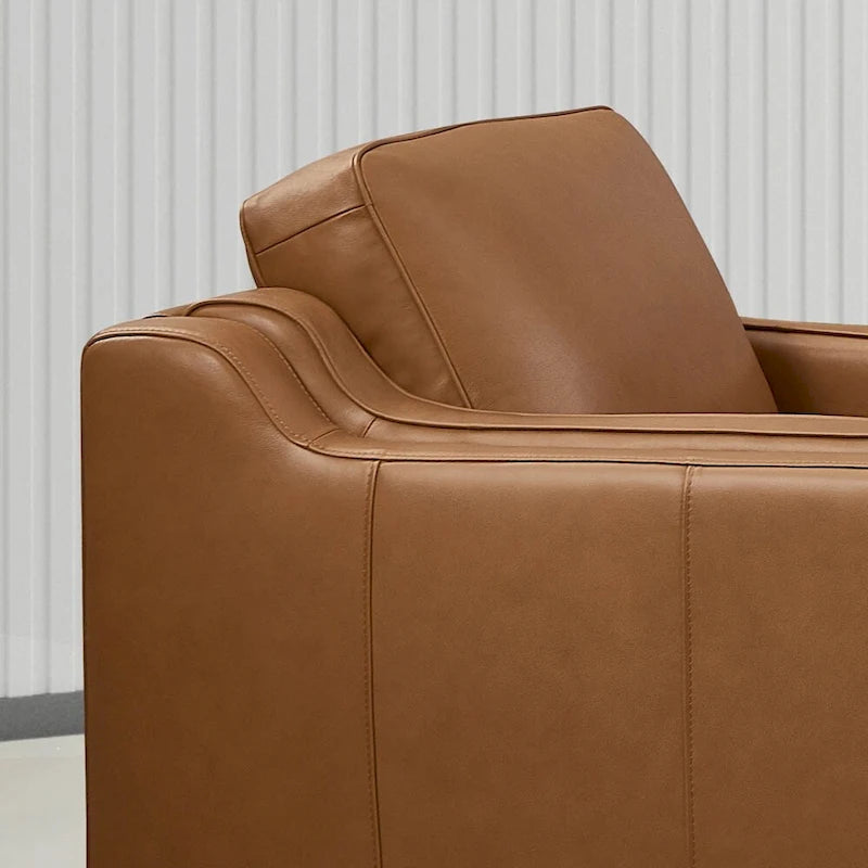 Canapé et fauteuil en cuir pleine fleur
