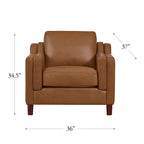 Canapé et fauteuil en cuir pleine fleur