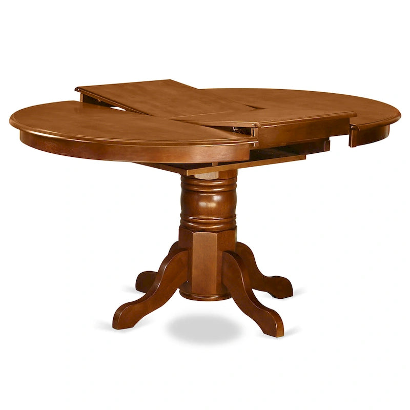 Ensemble de salle à manger 5 pièces avec chaises Napoléon - Marron selle