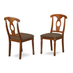 Ensemble de salle à manger 5 pièces avec chaises Napoléon - Marron selle