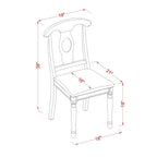 Ensemble de salle à manger 5 pièces avec chaises Napoléon - Marron selle