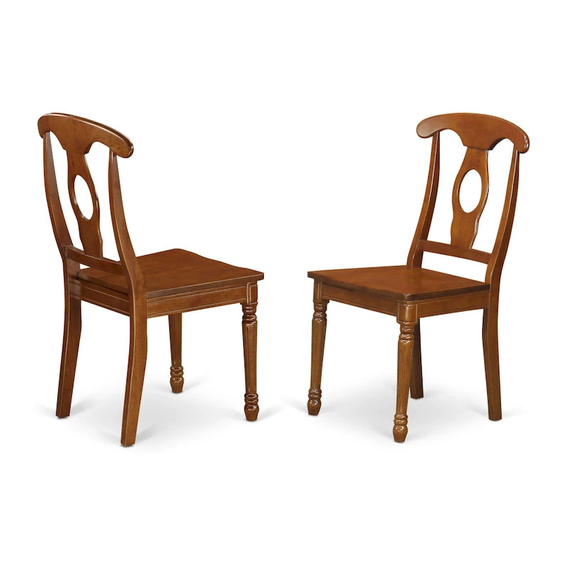 Ensemble de salle à manger 5 pièces avec chaises Napoléon - Marron selle
