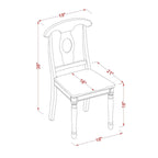 Ensemble de salle à manger 5 pièces avec chaises Napoléon - Marron selle