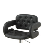 Tabouret de bar réglable en similicuir avec accoudoirs
