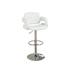 Tabouret de bar réglable en similicuir avec accoudoirs