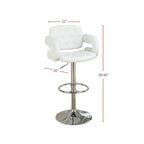 Tabouret de bar réglable en similicuir avec accoudoirs