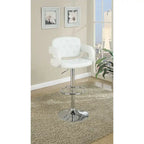 Tabouret de bar réglable en similicuir avec accoudoirs