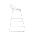 Tabourets de bar modernes en métal, lot de 2 – Design en maille métallique avec repose-pieds