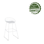 Tabourets de bar modernes en métal, lot de 2 – Design en maille métallique avec repose-pieds