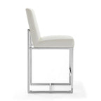 Tabouret de bar Manhattan Comfort Element de 37,2 po en acier inoxydable chromé, hauteur comptoir