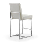 Tabouret de bar Manhattan Comfort Element de 37,2 po en acier inoxydable chromé, hauteur comptoir