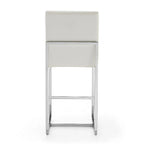 Tabouret de bar Manhattan Comfort Element de 37,2 po en acier inoxydable chromé, hauteur comptoir