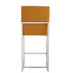 Tabouret de bar Manhattan Comfort Element de 37,2 po en acier inoxydable chromé, hauteur comptoir