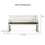 Banc de salle à manger style ferme Pew