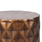 Table d'appoint ronde avec finition effet béton, utilisation intérieure et extérieure