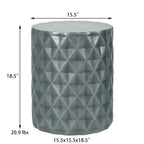 Table d'appoint ronde avec finition effet béton, utilisation intérieure et extérieure