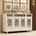 Buffet de rangement d'appoint avec miroir de 140 cm