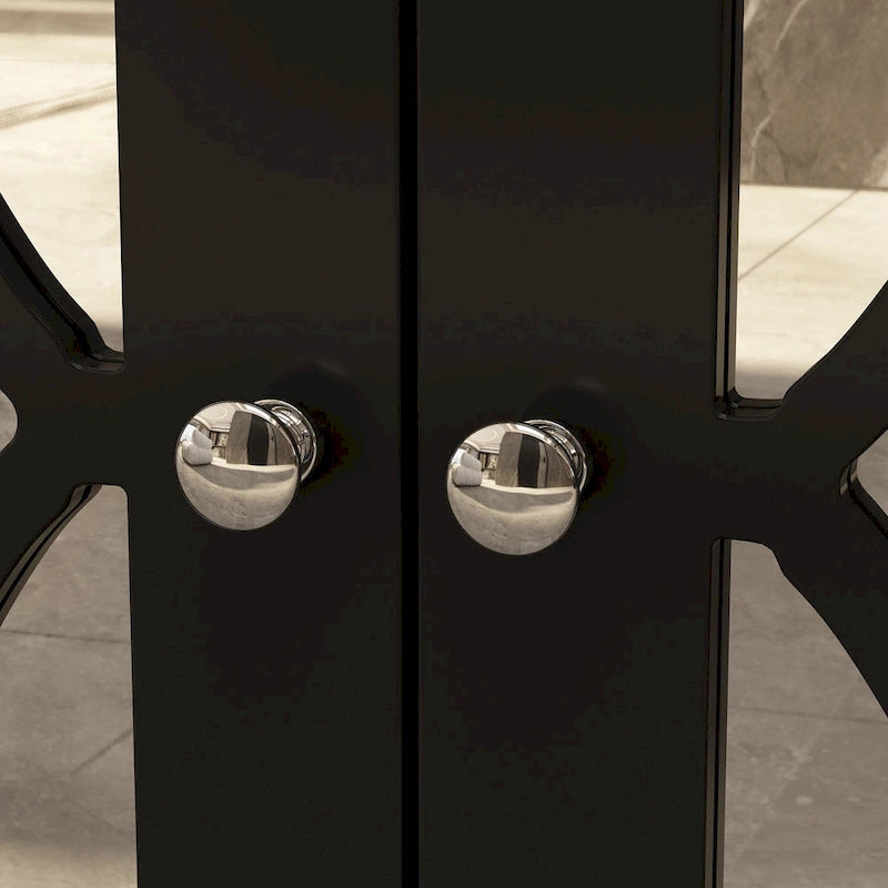 Buffet de rangement d'appoint avec miroir de 140 cm