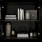 Buffet de rangement d'appoint avec miroir de 140 cm