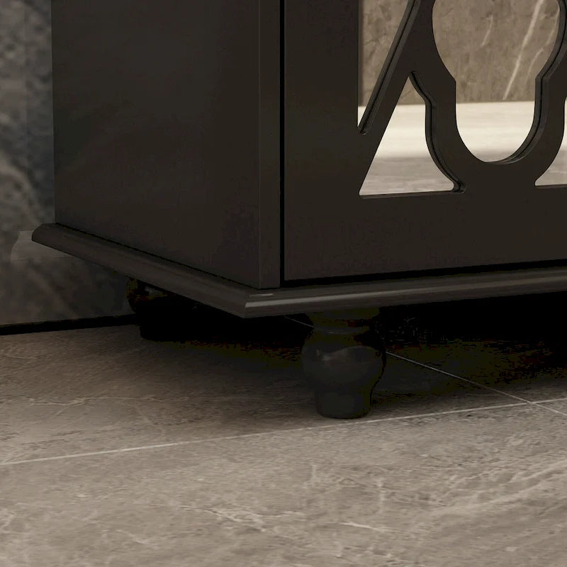 Buffet de rangement d'appoint avec miroir de 140 cm